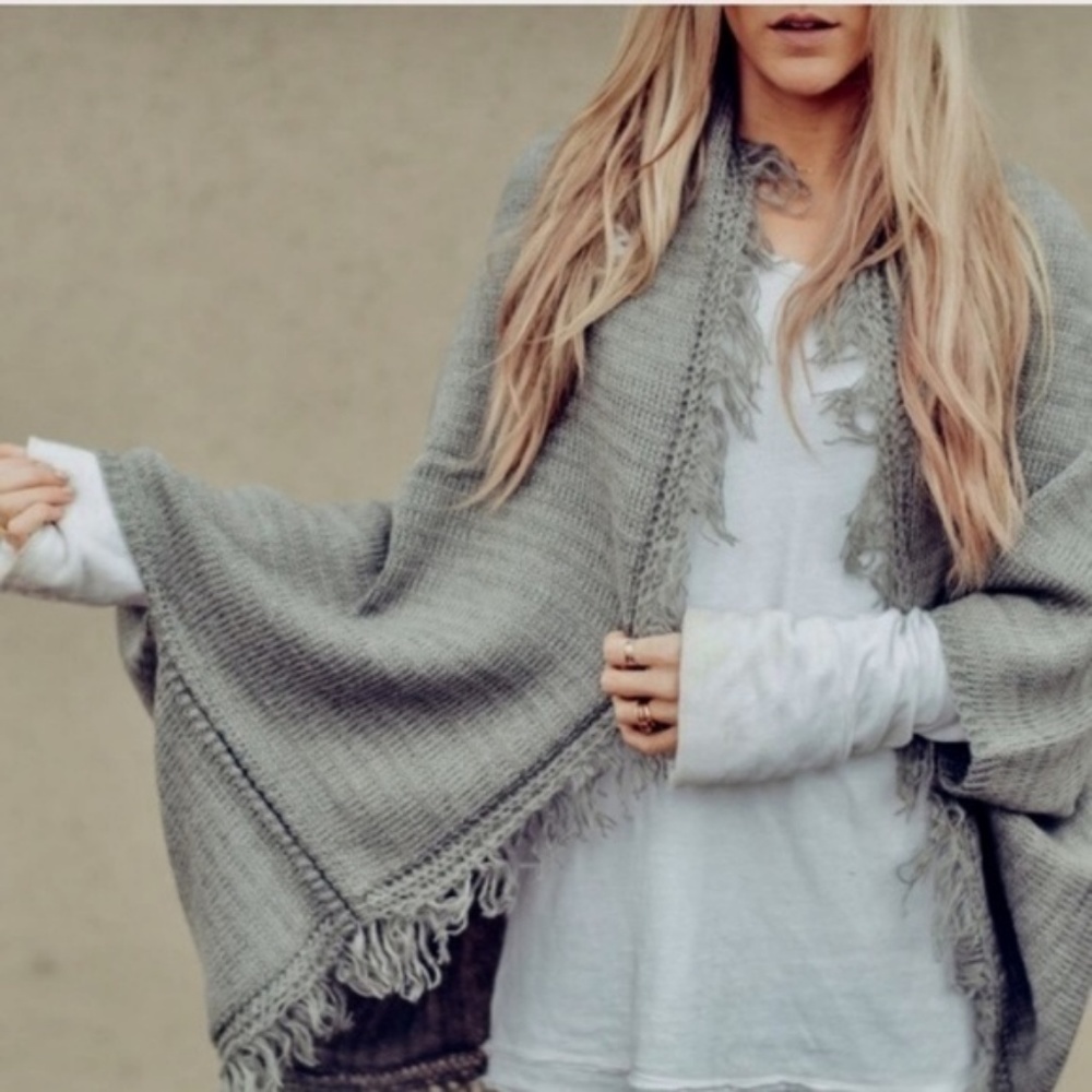 Knit Kimono Cardigan Wrap - Picture 3 of 5